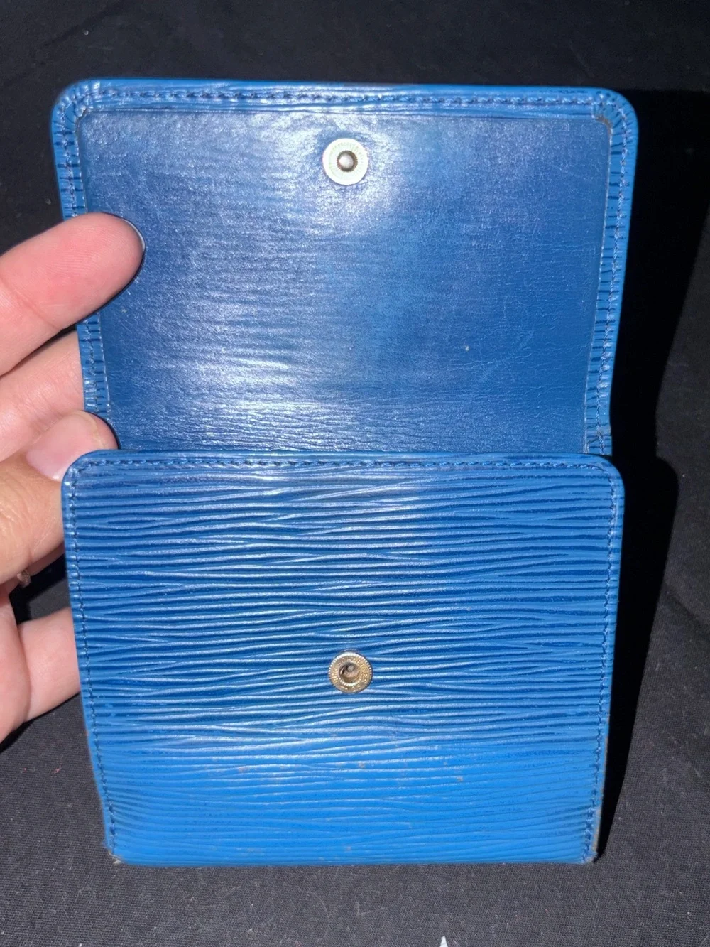 Louis Vuitton Blue Epi Leather Wallet